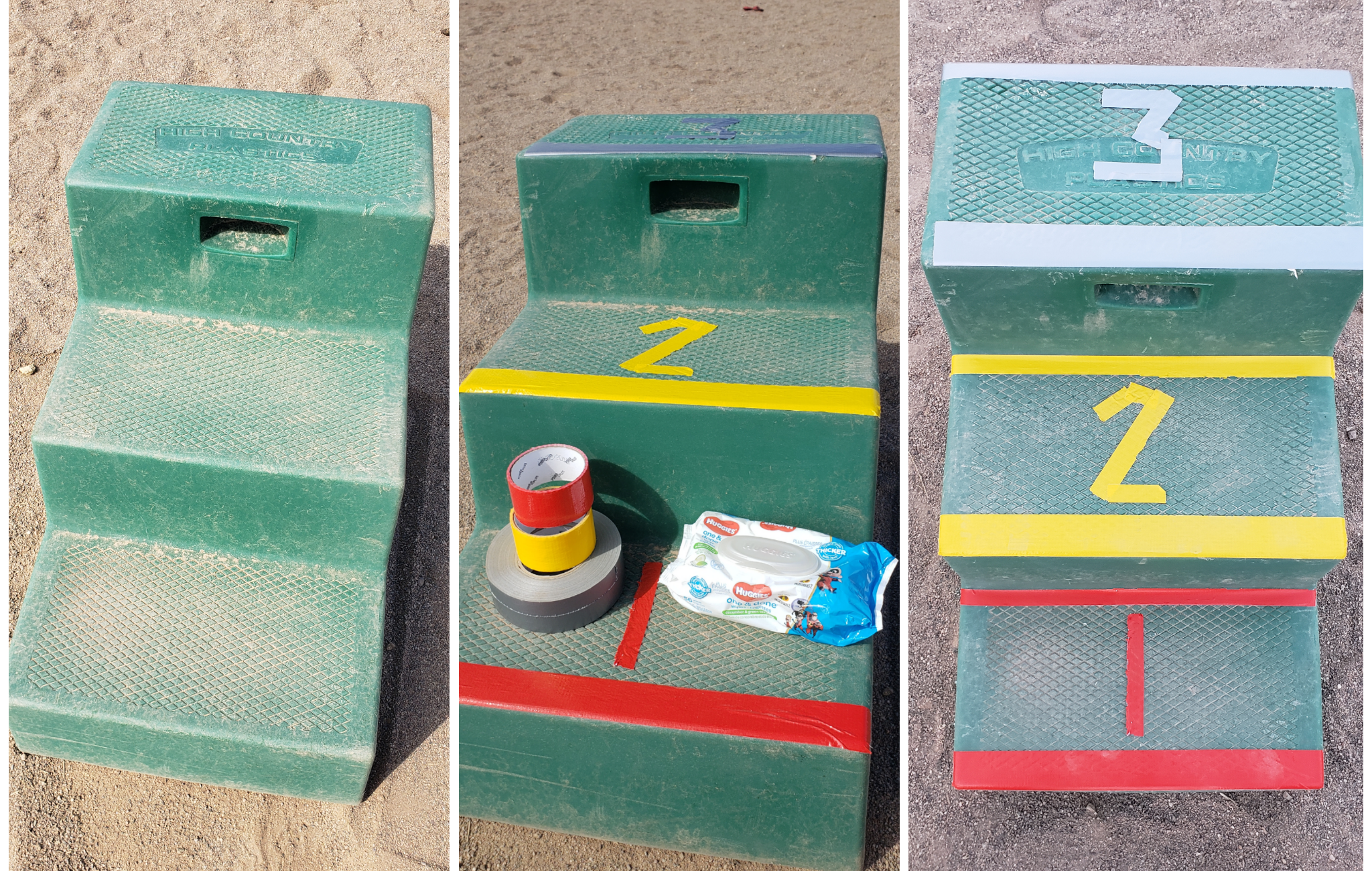 Supporting Visually Impaired Riders- Quick, easy, and cheap adaptation of a mounting block