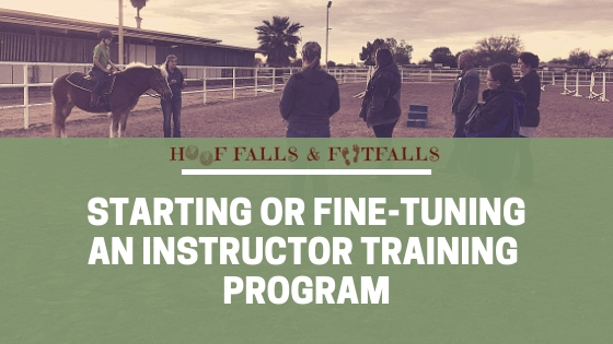 Starting or Fine-tuning A.R. Instructor Training Program